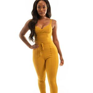 Isabella Bandage Jumpsuit Mustard